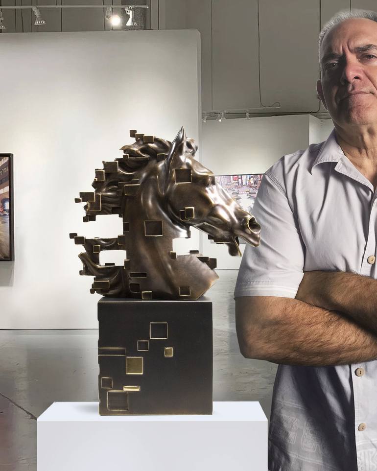 Original Contemporary Horse Sculpture by Miguel Guía