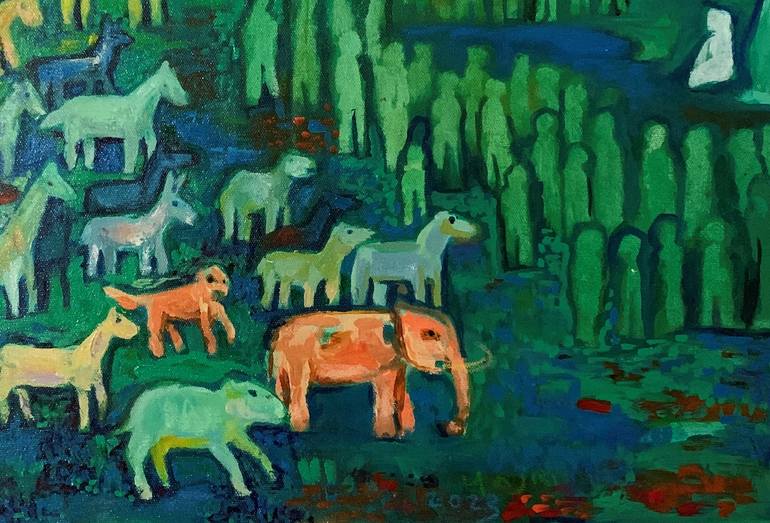 Original Contemporary Nature Painting by Hajrian Syah