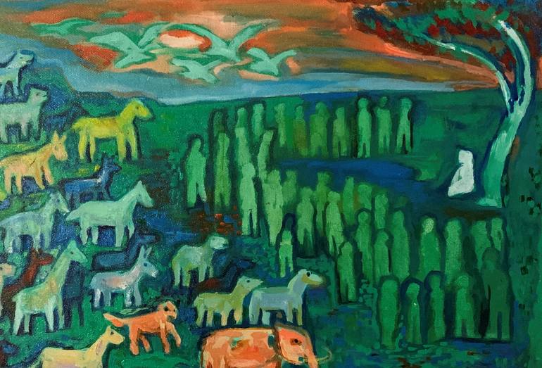 Original Contemporary Nature Painting by Hajrian Syah