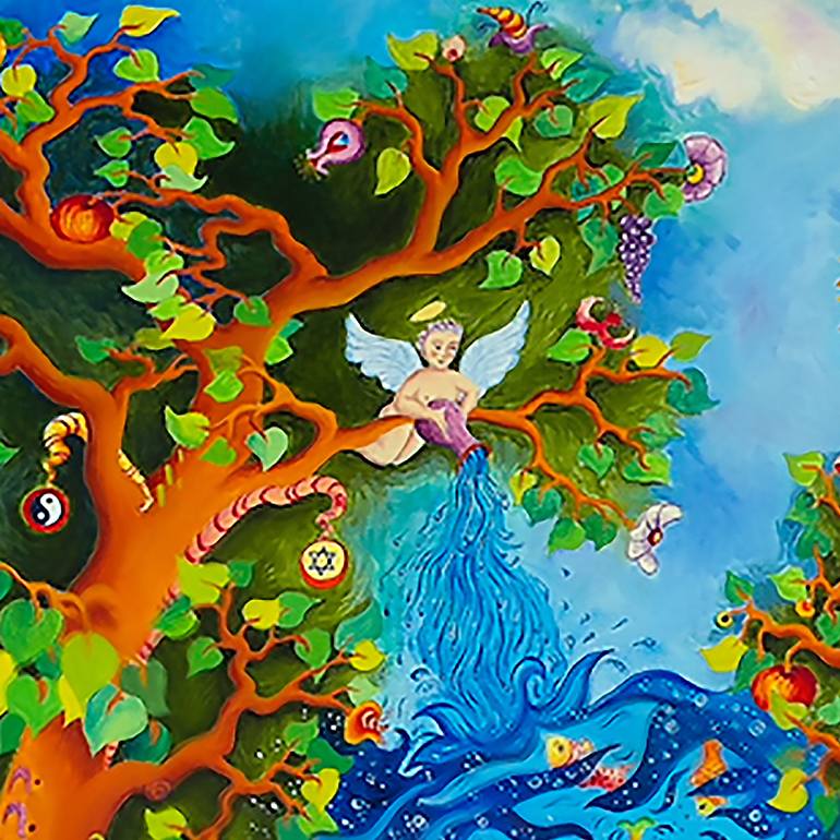 Original Figurative Landscape Painting by Sandra Silva Galindo
