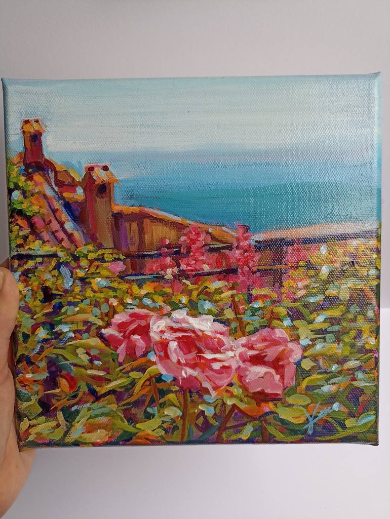 Original Impressionism Floral Painting by Karen Lara Martin