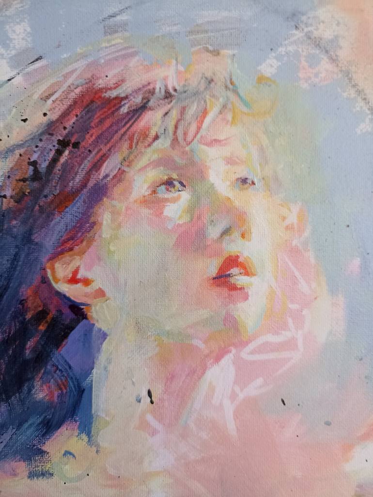 Original Abstract Portrait Painting by Karen Lara Martin