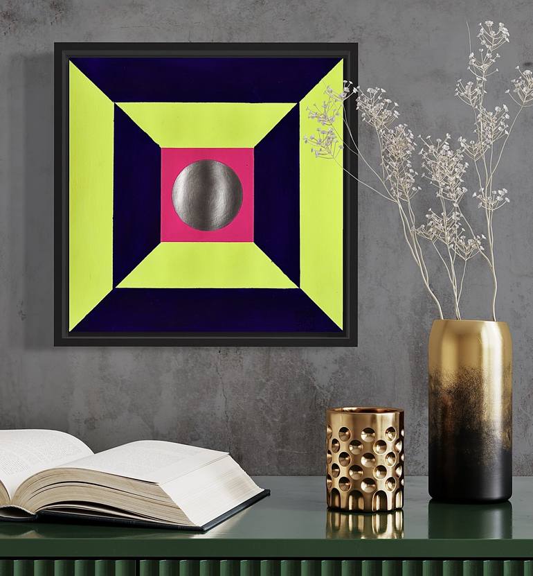 Original Conceptual Geometric Painting by Modern Art by Aristide