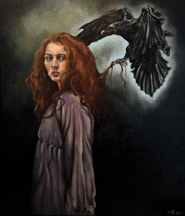 Woman and crow thumb