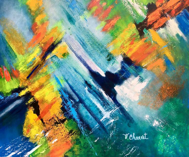 Original Abstract Painting by Veronica Chauvet | Abstract Art on Canvas | Setting The Course