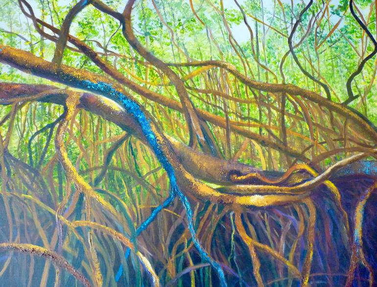 Original Expressionism Landscape Painting by Verónica Chauvet