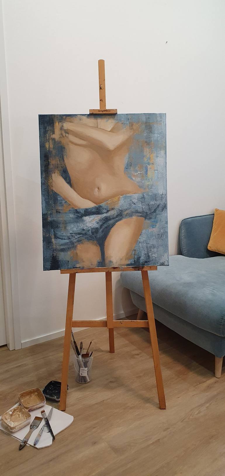 Original Figurative Nude Painting by Olesya Izmaylova
