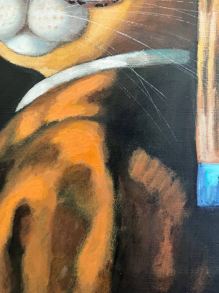 Original Contemporary Cats Painting by Olesya Izmaylova