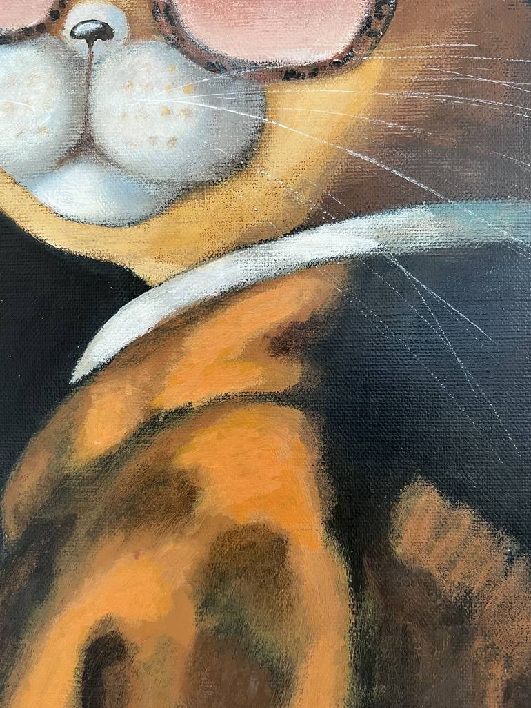 Original Contemporary Cats Painting by Olesya Izmaylova