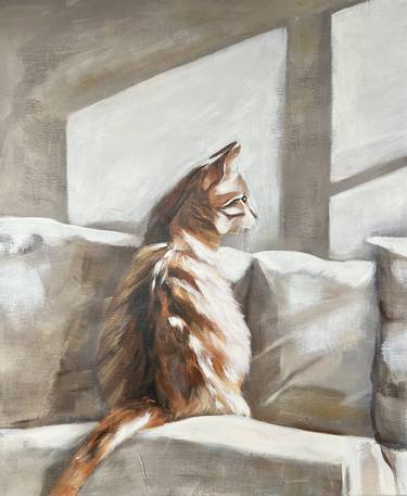 Original Figurative Cats Painting by Olesya Izmaylova