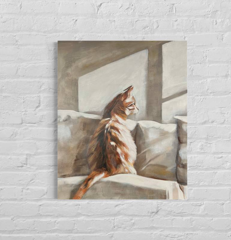 Original Figurative Cats Painting by Olesya Izmaylova
