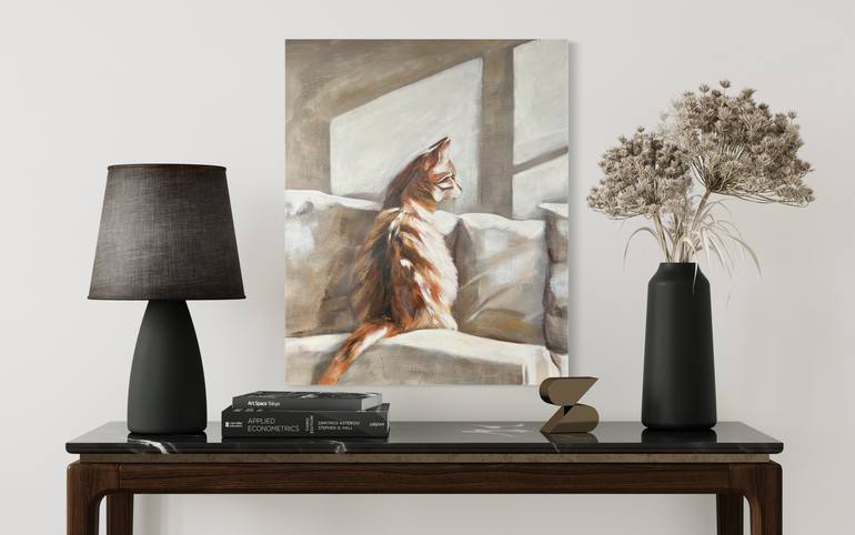 Original Figurative Cats Painting by Olesya Izmaylova