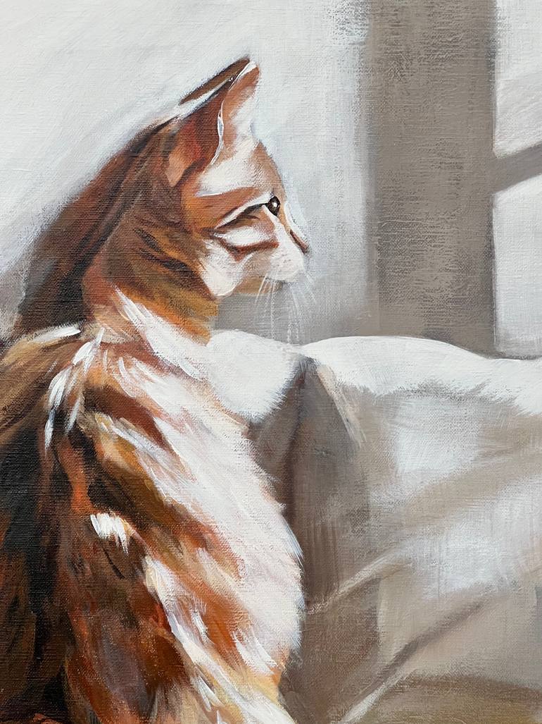 Original Figurative Cats Painting by Olesya Izmaylova