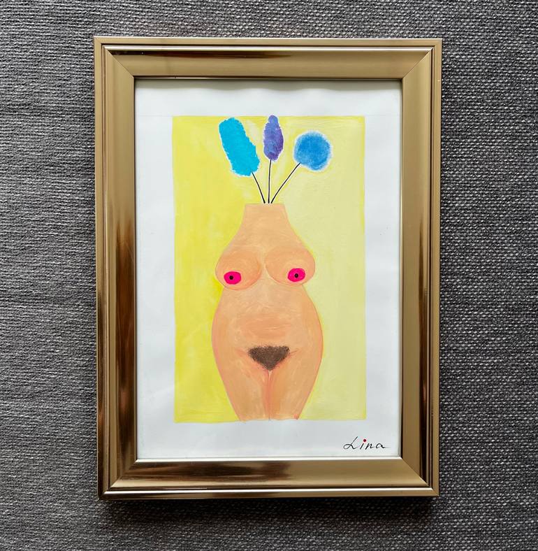Original Abstract Erotic Painting by Lina Kamysh