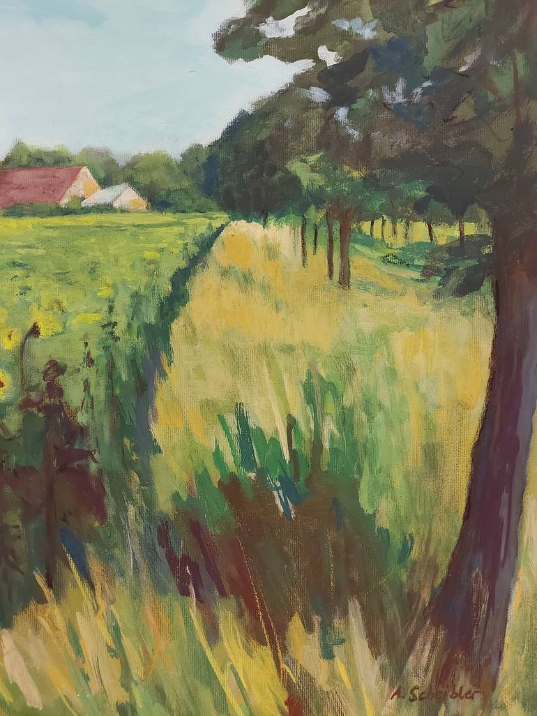 Original Impressionism Landscape Painting by Angelika Scheibler