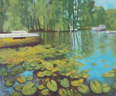 Print of Fine Art Boat Paintings by Angelika Scheibler