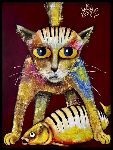 Original Conceptual Cats Paintings by Mikhail Baranovskiy