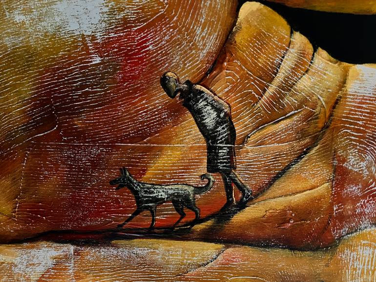 Original Conceptual Men Painting by Mikhail Baranovskiy