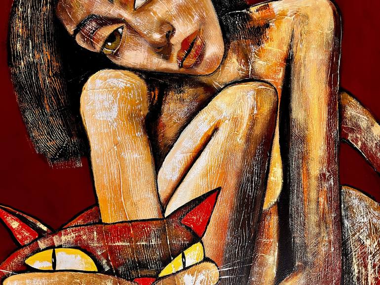 Original Conceptual Women Painting by Mikhail Baranovskiy