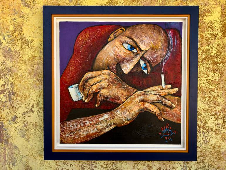 Original Conceptual Men Painting by Mikhail Baranovskiy