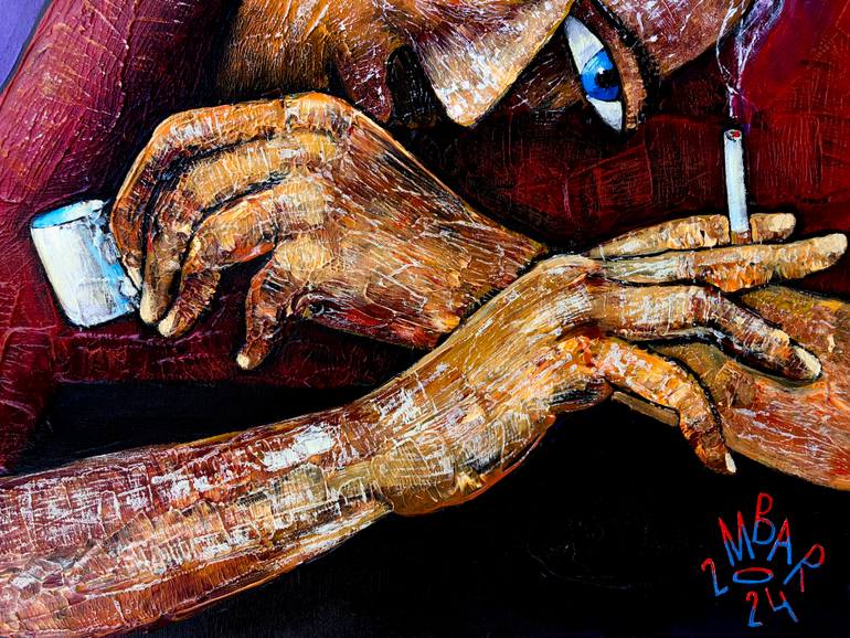 Original Conceptual Men Painting by Mikhail Baranovskiy