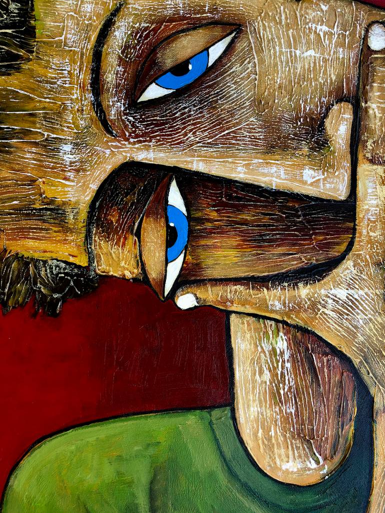 Original Conceptual Men Painting by Mikhail Baranovskiy