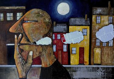 Original Expressionism Men Painting by Mikhail Baranovskiy