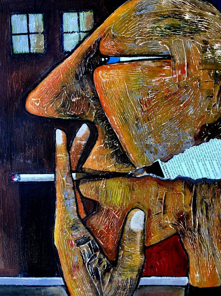 Original Expressionism Men Painting by Mikhail Baranovskiy