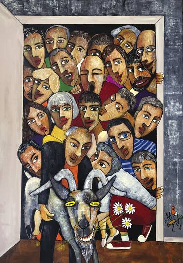 Original Conceptual People Painting by Mikhail Baranovskiy