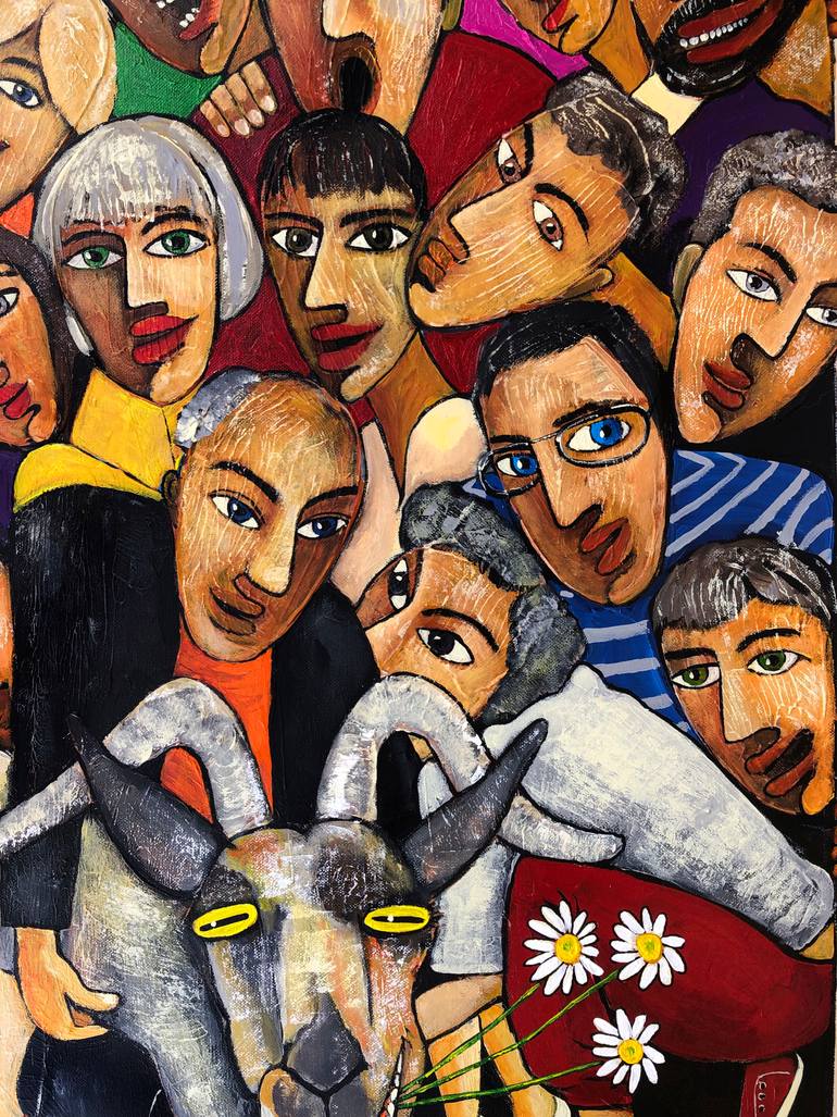 Original Conceptual People Painting by Mikhail Baranovskiy