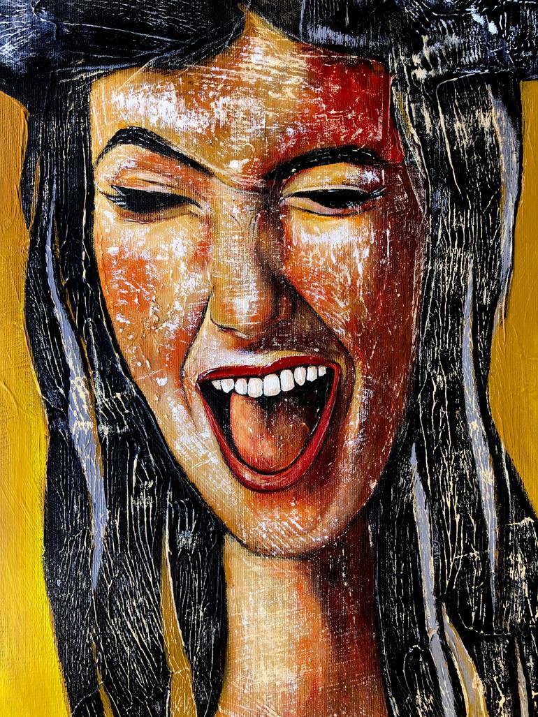 Original Expressionism People Painting by Mikhail Baranovskiy