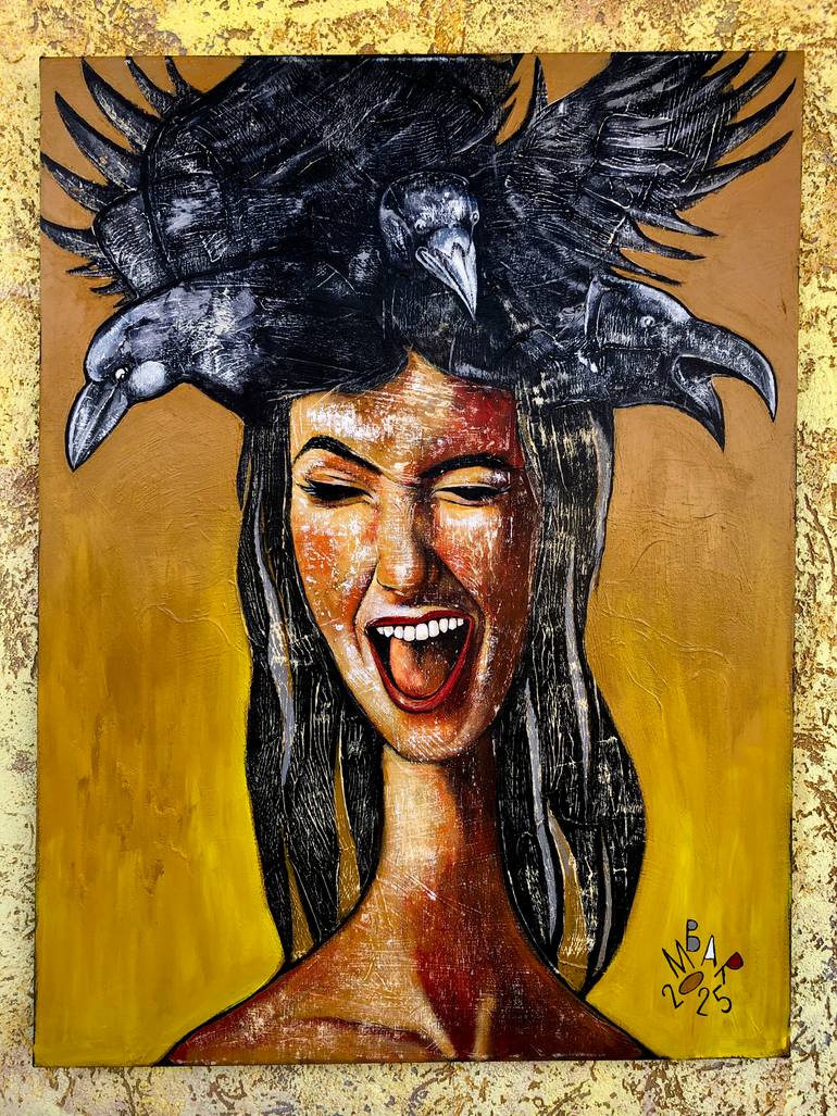 Original Expressionism People Painting by Mikhail Baranovskiy