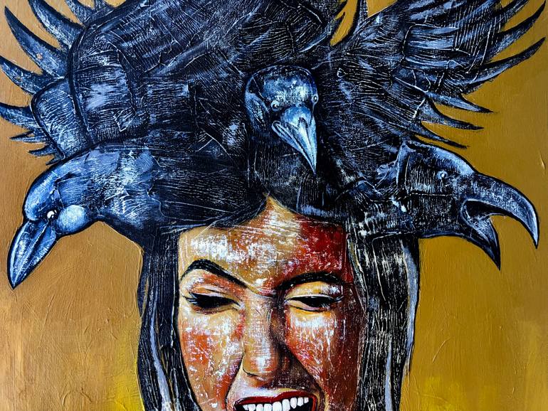 Original Expressionism People Painting by Mikhail Baranovskiy