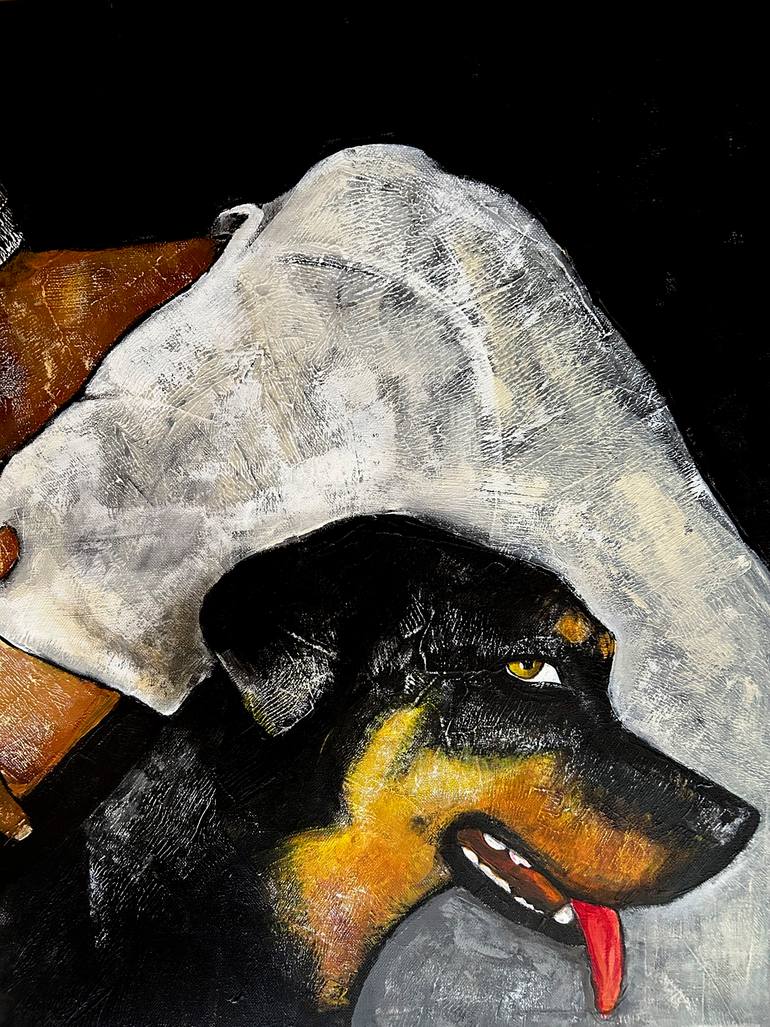 Original Abstract Expressionism Animal Painting by Mikhail Baranovskiy