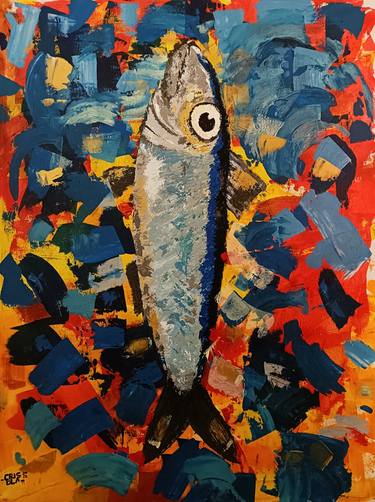 Print of Expressionism Fish Paintings by Cristiano Blasi