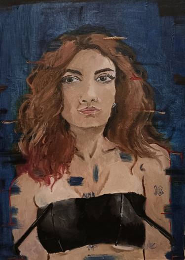 Original Expressionism Women Painting by Cristiano Blasi