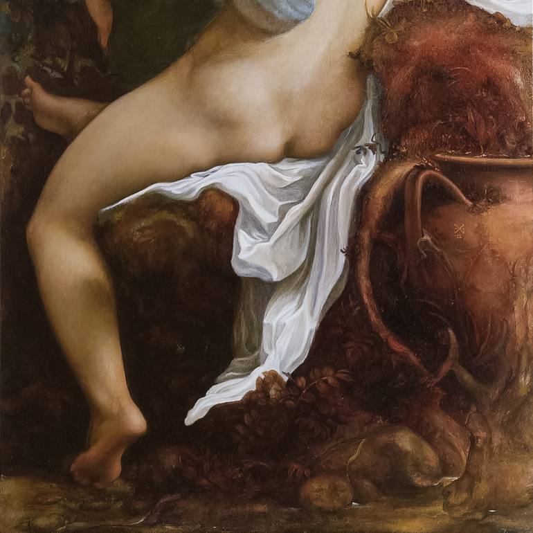 Original Figurative Classical mythology Painting by Enrico Giulia