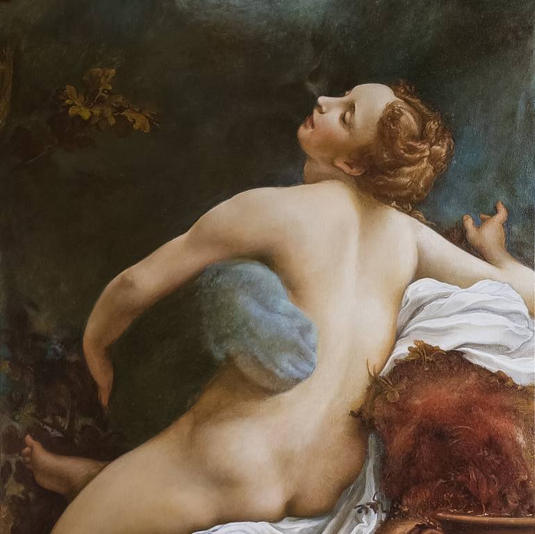 Original Figurative Classical mythology Painting by Enrico Giulia