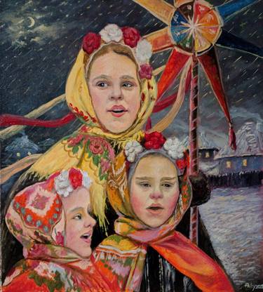 Print of Realism Kids Paintings by Oleg Paliy