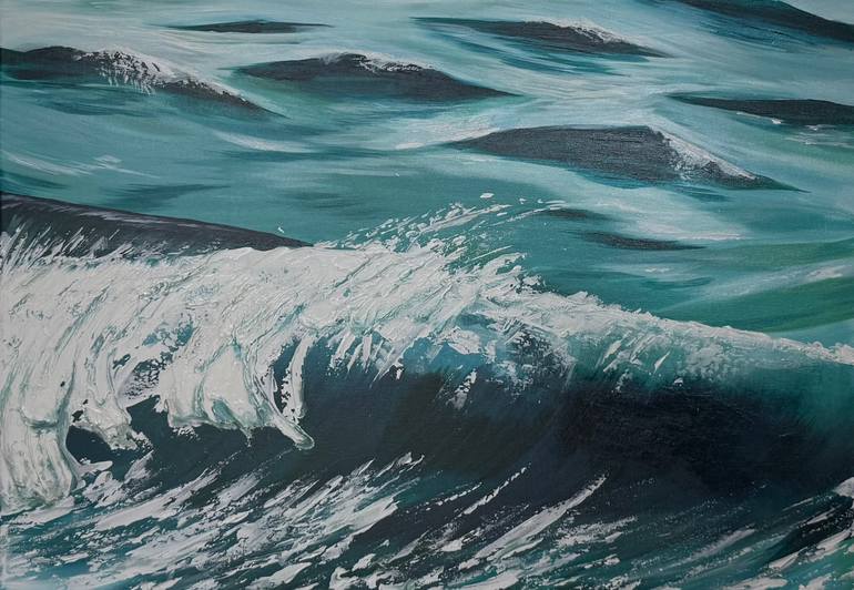 Dance of the Waves Painting by Catherine Cath | Saatchi Art