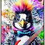 Punk Penguin I'm Only Happy When I Sing Frame