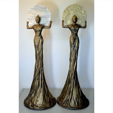 Original Art Deco Classical mythology Sculpture by Maxine Farmer