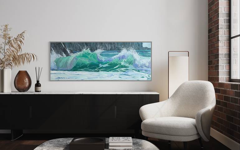 Original Contemporary Seascape Painting by Vivia Wisperwind