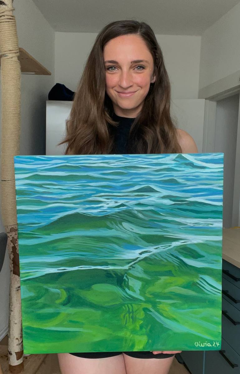 Original Contemporary Water Painting by Vivia Wisperwind