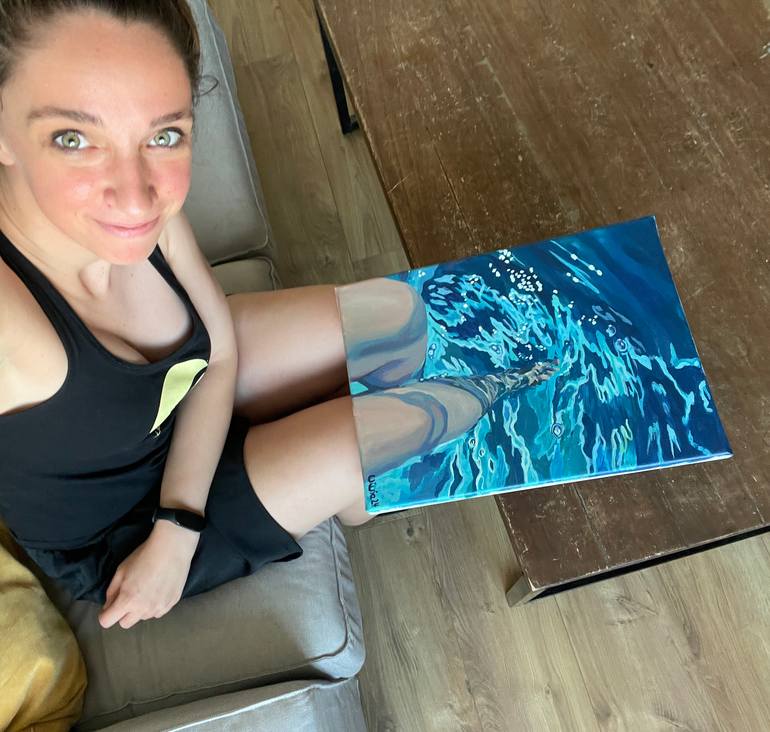 Original Photorealism Body Painting by Vivia Wisperwind