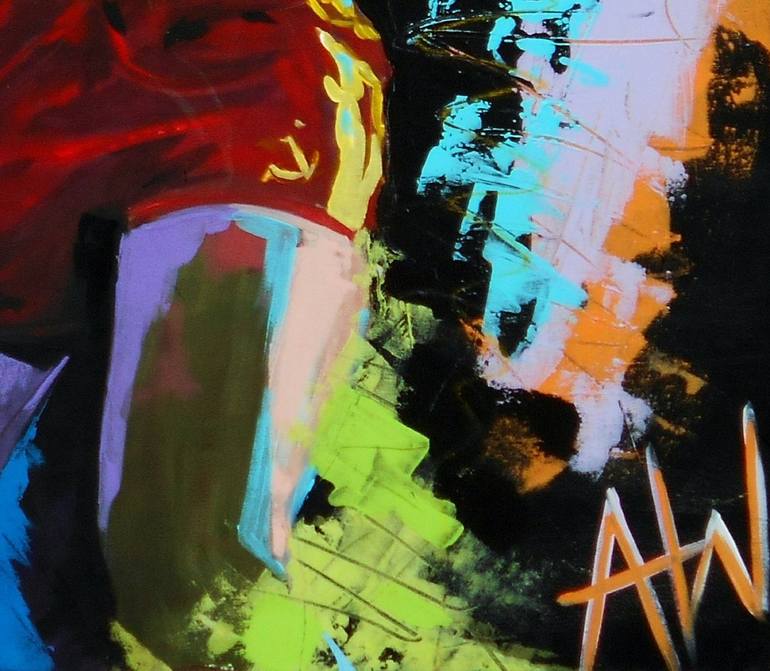 Original Abstract Pop Culture/Celebrity Painting by Angie Wright