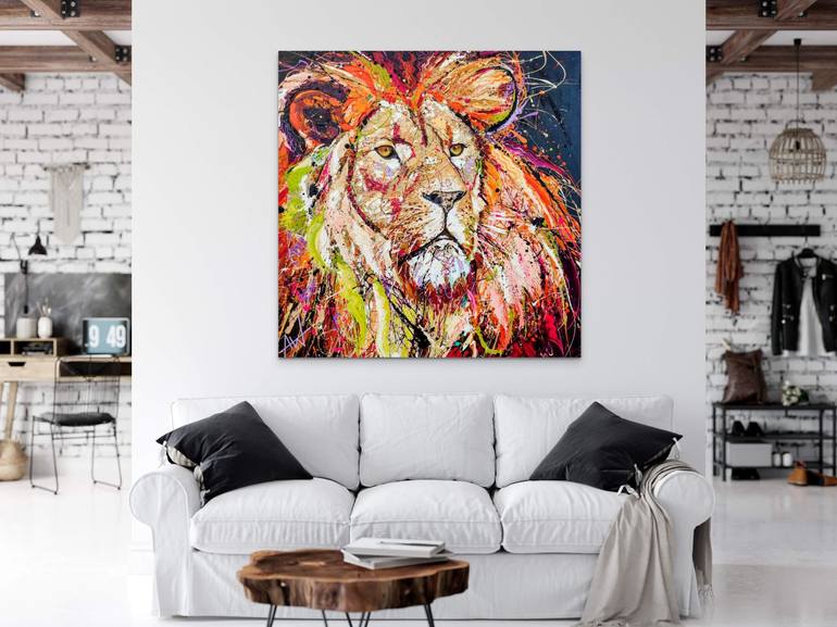 Original Abstract Expressionism Animal Painting by Angie Wright