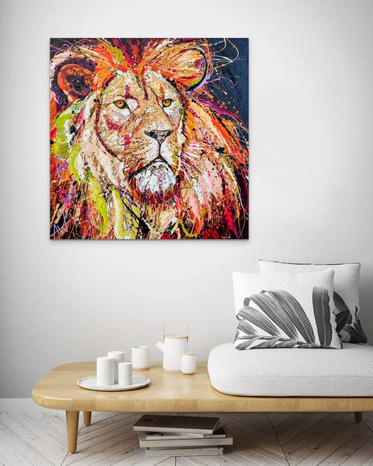 Original Abstract Expressionism Animal Painting by Angie Wright