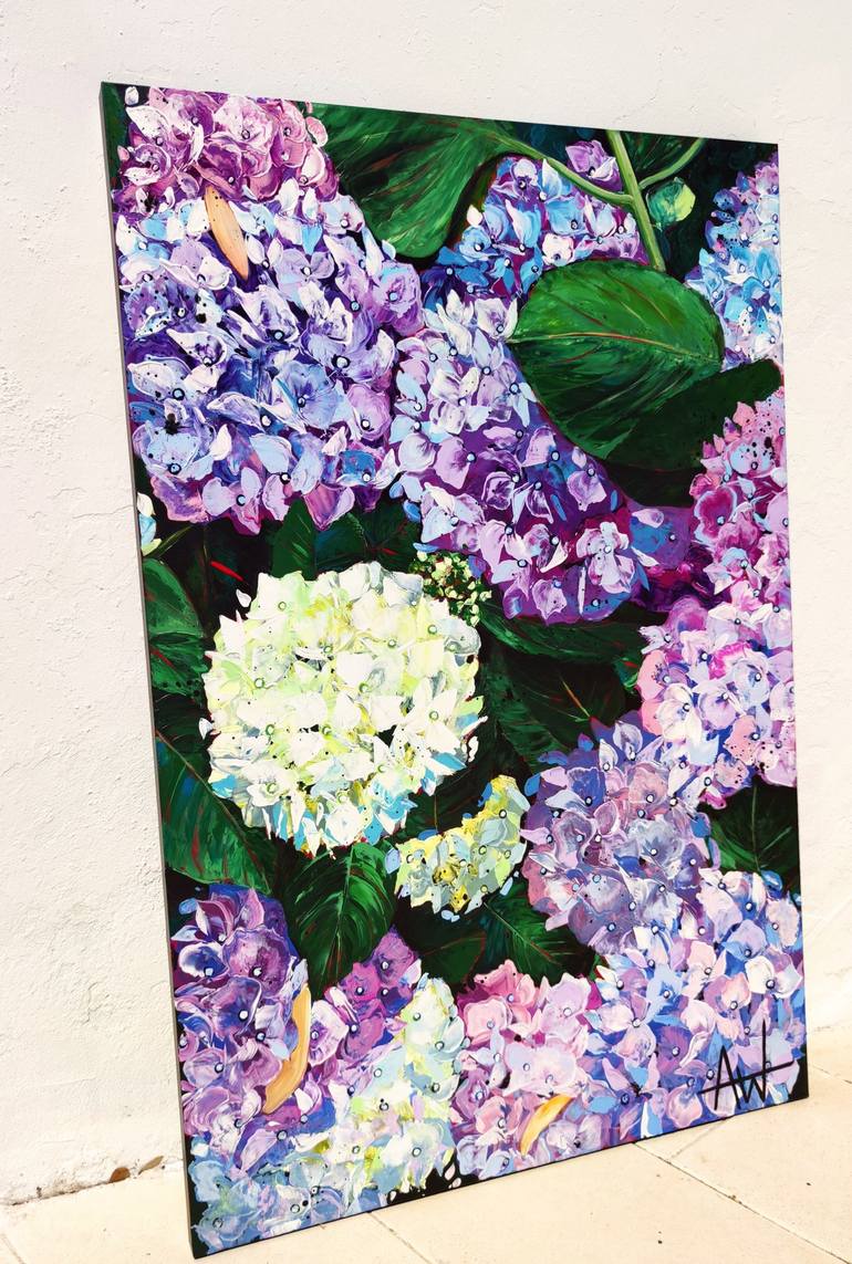 Original Contemporary Floral Painting by Angie Wright