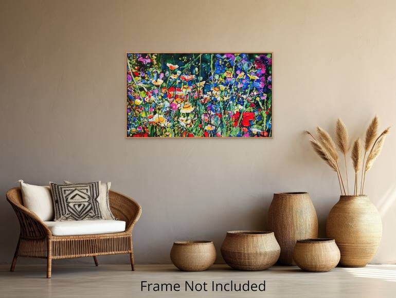 Original Abstract Floral Painting by Angie Wright